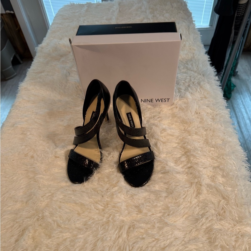 Nine West Black Stiletto Heels Elegant Slingback